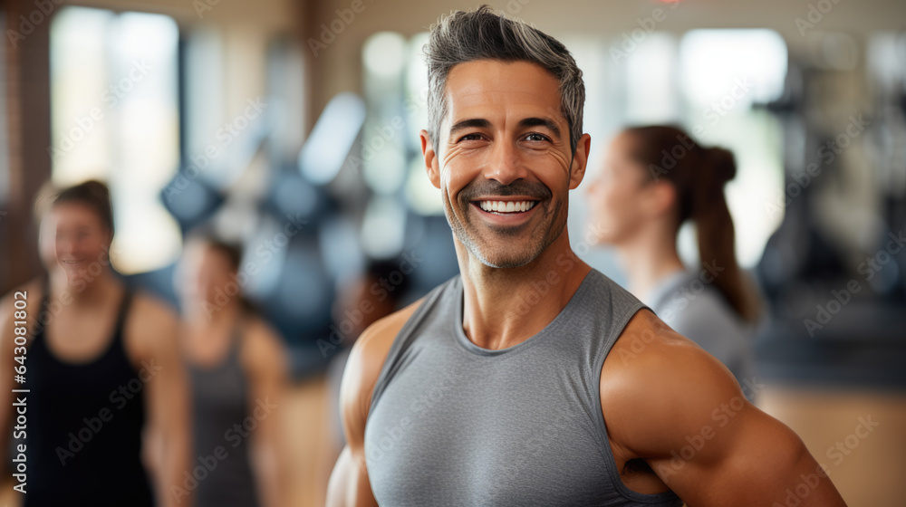Portrait of athletic man in a gym Portrait of athletic man in a gym