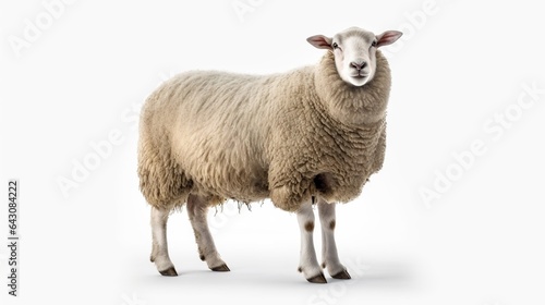 sheep on white background © maretaarining