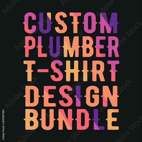 custom plumber t-shirt design bundle