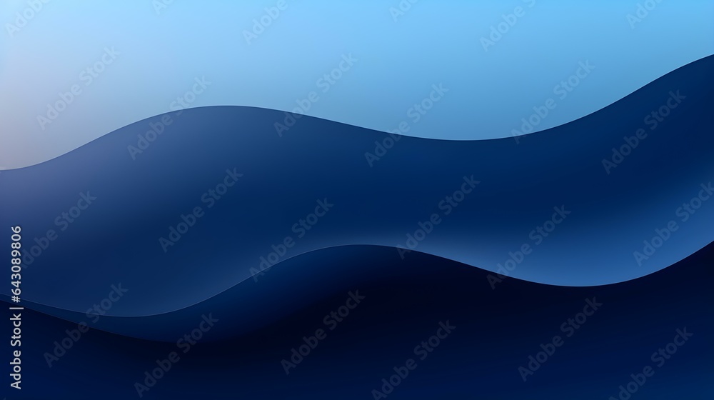 Gradient Background in navy Colors with soft Waves. Elegant Display Wallpaper
