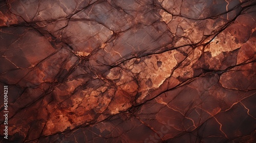 Dark red orange brown rock texture with cracks. Close-up. Rough mountain surface. Stone granite background for design