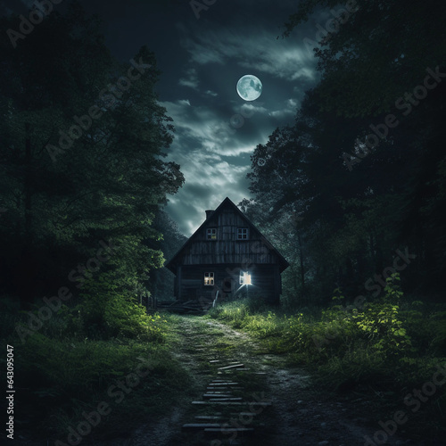 a creepy mysterious lonely abandoned house © Juan
