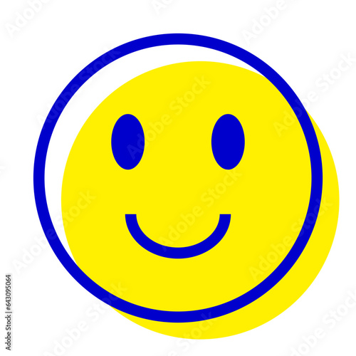 表情、笑顔、スマイルを表す2色スタイルのアイコン