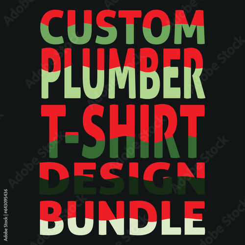 custom plumber t-shirt design bundle