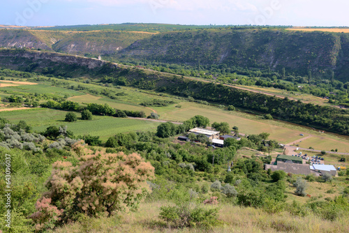 View of the valley between the hills in Old Orhei archaeological park  Trebujeni commune  MoldovaView of the valley between the hills in Old Orhei archaeological park  Trebujeni commune  Moldova