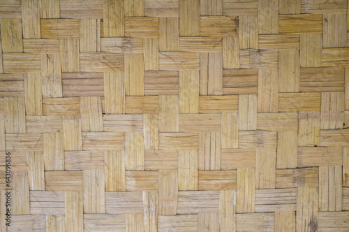 Indonesia Woven Bamboo or Bilik traditional wood from Indonesia  bamboo room  for background