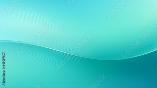 Gradient Background in turquoise Colors with soft Waves. Elegant Display Wallpaper 