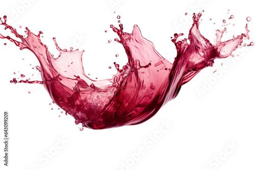 Red wine splash isolated on white background PNG