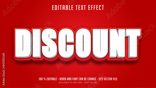 discount editable text effect