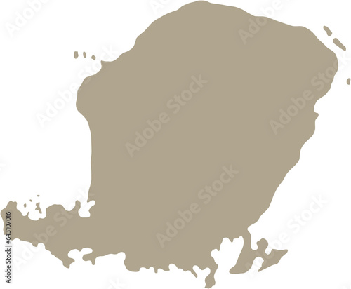 Photography doodle freehand drawing of lombok island map.