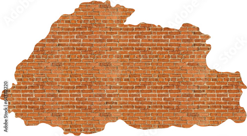 bhutan map brick wall texture.