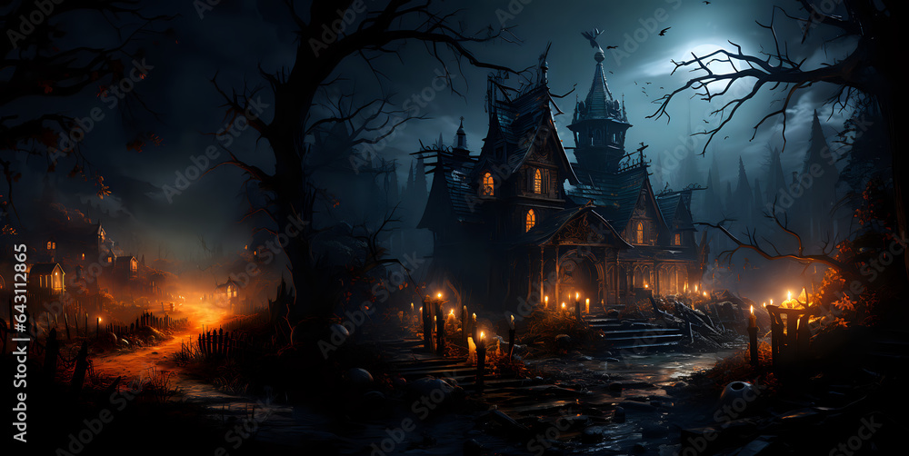 halloween scene halloween scene