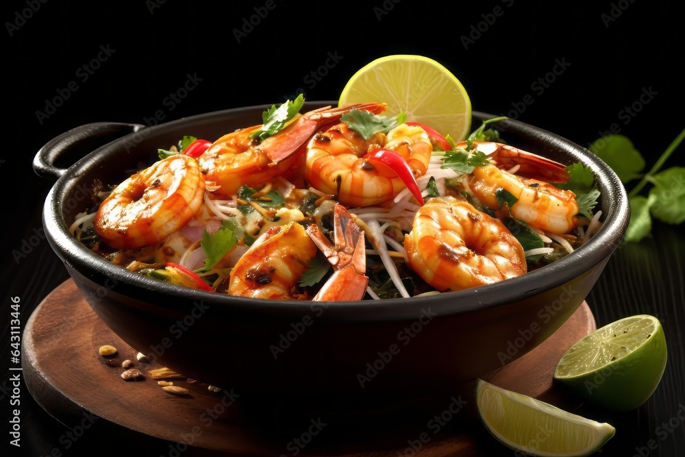 fried prawns with lemon fried prawns with lemon
