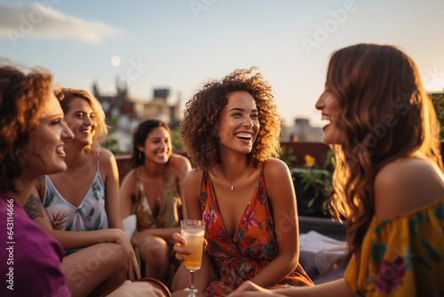Friends Celebrating on a Rooftop - Summer Party