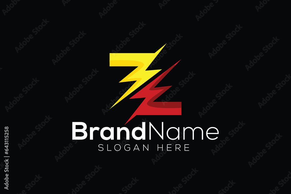 Minimal and Professional letter Z thunder vector logo design Minimal and Professional letter Z thunder vector logo design