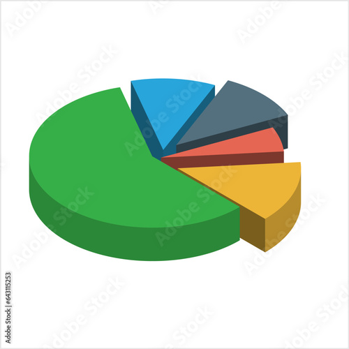 Pie Chart 3d Icon Design