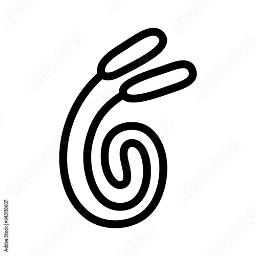 Hand drawn jumping rope doodle line icon