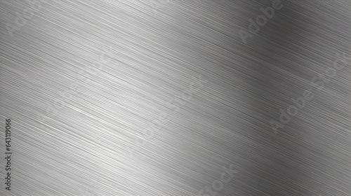 Seamless brushed metal plate background texture. Tileable industrial dull polished stainless steel, aluminum or nickel finish repeat pattern. High resolution silver grey rough metallic 3D rendering