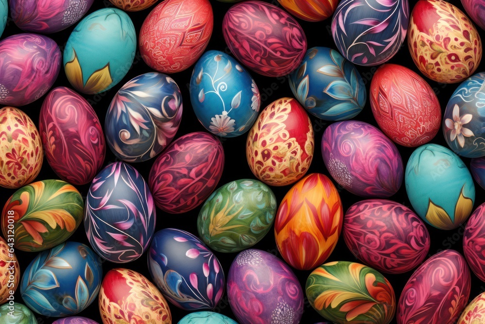Obraz premium multicolored festive easter background, ai tools generated image