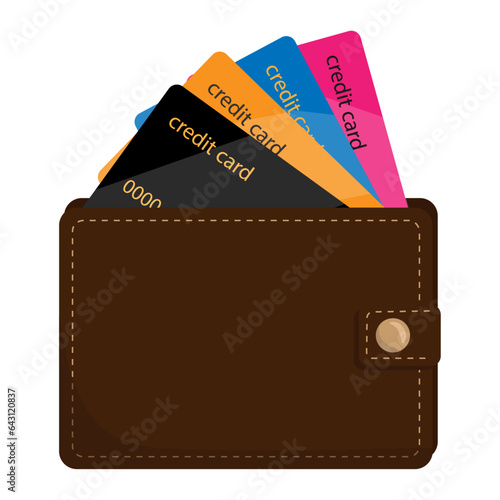 wallet with credit cards