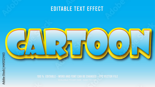 cartoon editable text effect