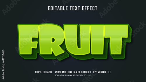 fruit editable text effect