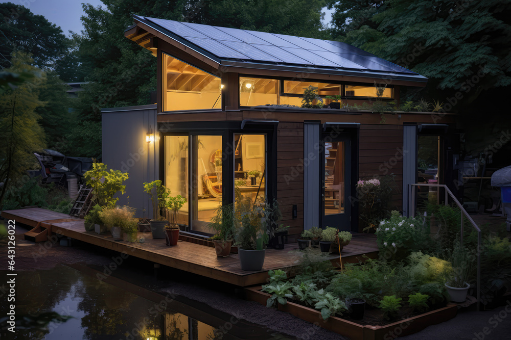 Sustainable Tiny House With Rainwater Harvesting System. Сoncept ... - Harvesting Rainwater For Off Grid Tiny Homes