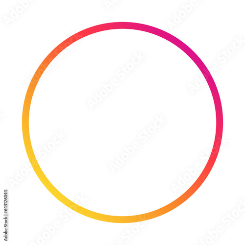Instagram story symbol around the user profile picture, circular frame for profile picture as in instagram logo - stock vector