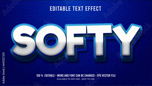 softy editable text effect photo