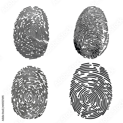 fingerprint on white background.