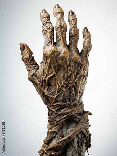 scary hand isolated on white. halloween theme.