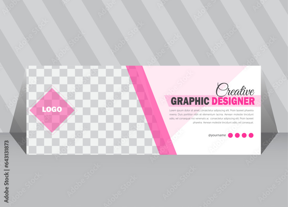 Fototapeta premium Creative Start-Up online Business Strategy social media facebook cover template.