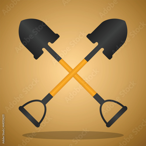 Shovel Clipart, Shovel Vector, Construction tools, Clipart, Garden tool, Labor equipment, Vector, Garden tool, Shovel, Vector illustration, Hand Shovel, Farm equipment