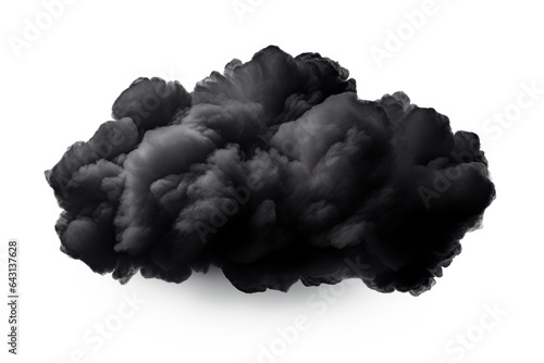 black cumulus cloud isolated on white, ai tools genreated image photo