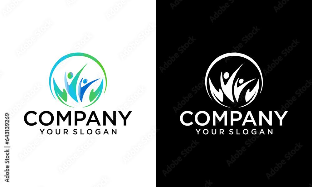 people comunity logo simple modern