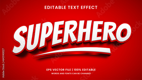 Superhero 3d editable text effect