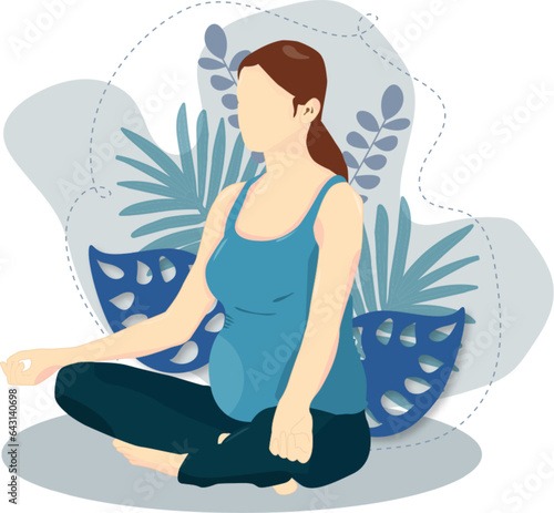 illustration of preggnant meditation pregnancy and infant loss awareness month