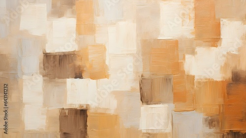 Wallpaper Mural Oil Paint Texture in light brown Colors with overlapping Squares and visible Brush Strokes. Artistic Background
 Torontodigital.ca