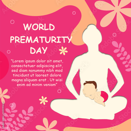 social media template world prematurity day