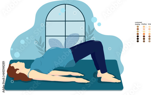 illustration of pregnant yoga pregnancy and infant loss awareness month