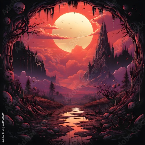 Sunset in the mountains