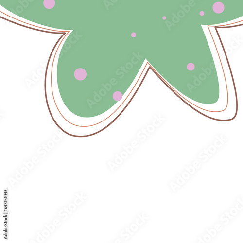 abstract fluid header border frame memphis style design with green as main color