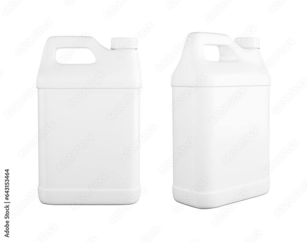 White Plastic canister, Gallon on white background, White Bottle for milk White Plastic canister, Gallon on white background, White Bottle for milk