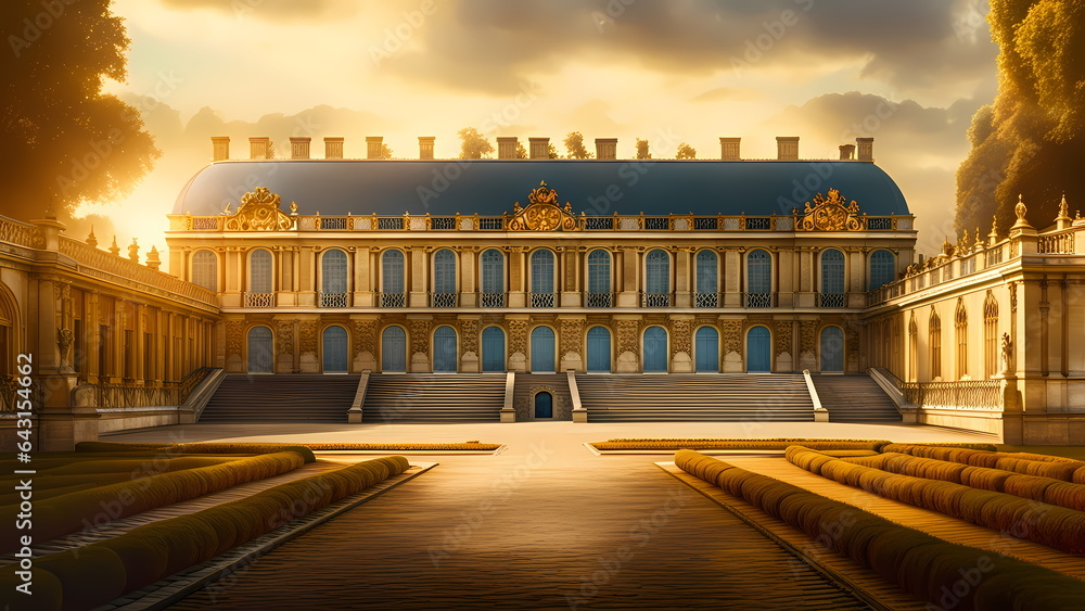 Fototapeta premium exterior scene of the Palace of Versailles