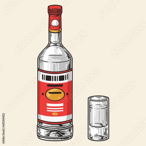 Gin drink colorful detailed sticker