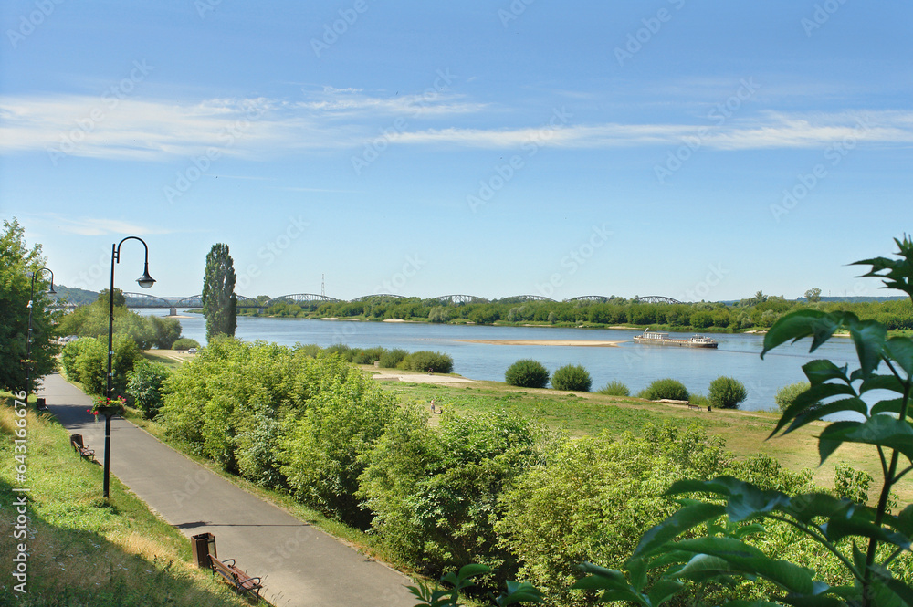 Panorama of Grudziądz from the side of the Vistula River from the castle tower Klimek