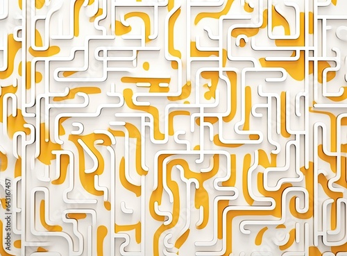 A seamless and abstract labyrinth design, symbolizing the challenge and complexity of modern technology and business.