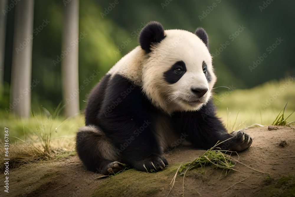 giant panda bear generated ai