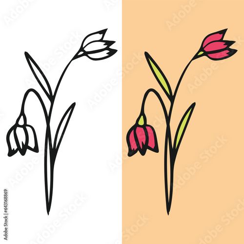 Flat withered flower icon, editable vector file for all of your graphic needs