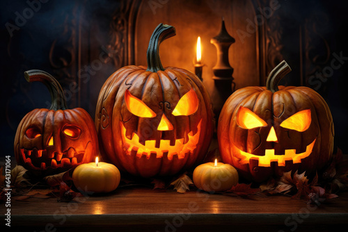 Halloween pumpkins by candlelight © Venka